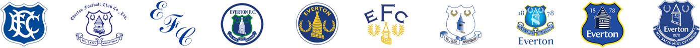 The evolution of the Everton crest through history